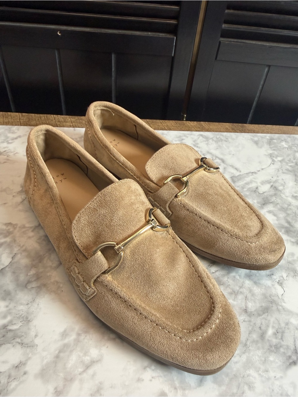 a new day Tan Suede Horsebit Loafers